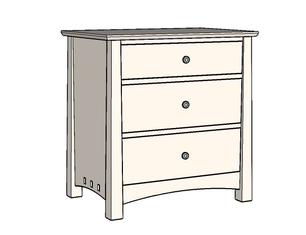 3 Drawer Night Stand