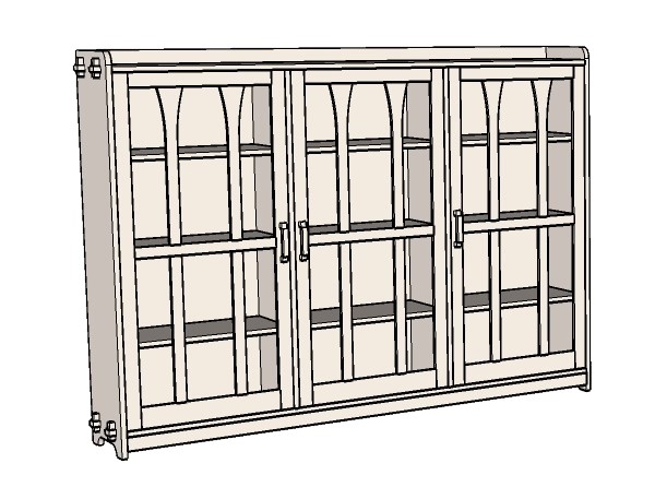 Three Door Bookcase